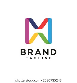 ilustración de Plantilla de Vector de diseño de logotipo de letra H. letra abstracta H