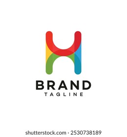 ilustración de Plantilla de Vector de diseño de logotipo de letra H. letra abstracta H
