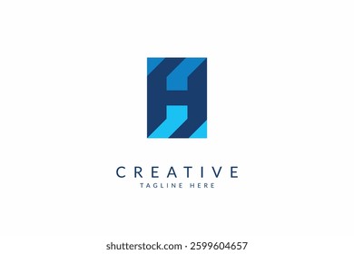 Letter H logo design vector template.