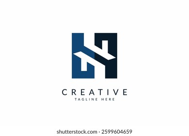 Letter H logo design vector template.