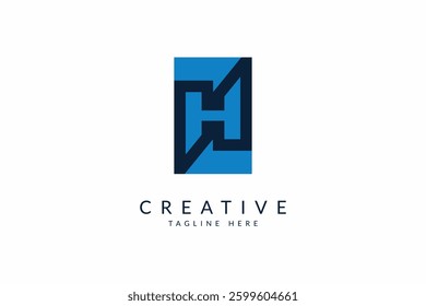 Letter H logo design vector template.