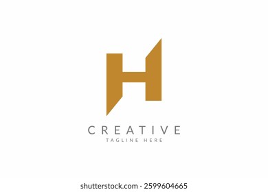 Letter H logo design vector template.