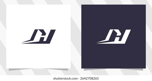 letter h logo design vector