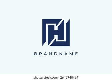 Modelo vetorial de design do logotipo da letra H.