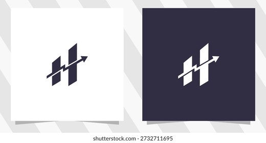 letter h logo design vector