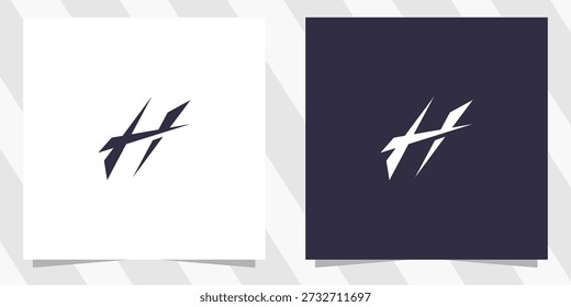 letter h logo design vector