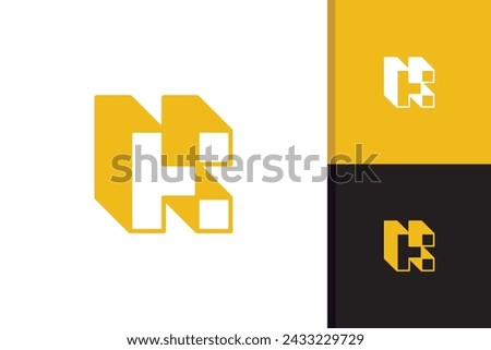 letter h logo design vector template