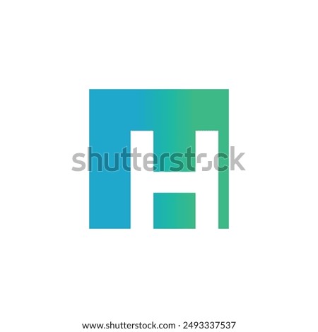 Letter H logo design vector with universal form and creative idea