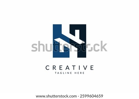 Letter H logo design vector template.