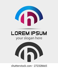 Letter H Logo Design.Creative Symbol of letter H
