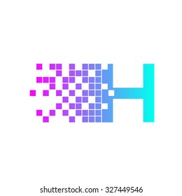 Letter H Logo Design.network digital logo icon template. technology logo, web net logo icon, Company logo
