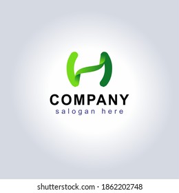 Letter H logo design.Vector logo template. Logo collection for your business.  Simple and clean flat design logo. Signs and symbols can be used for website,  mobile apps