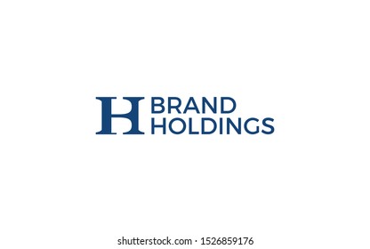 Letter H Logo forms the negative space letter b inside it