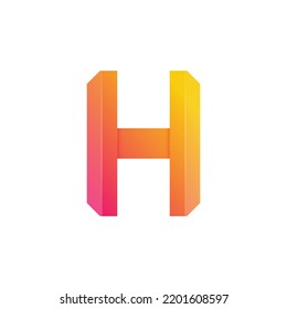 Letter H Logo Gradient Colorful Style for Company Business or Personal Branding