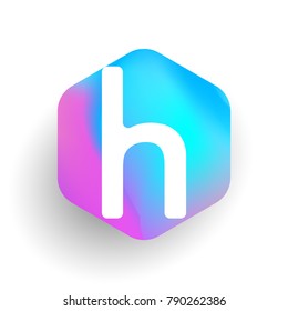 Letter H Logo Hexagon Shape Colorful Stock Vector (Royalty Free ...
