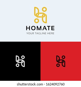 Letter H logo icon creative design template elements