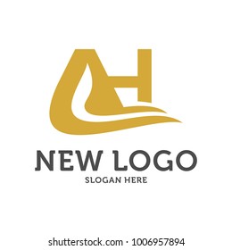 Letter A H logo icon design template elements. House Logo Vector