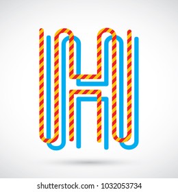 Letter H logo icon design template elements