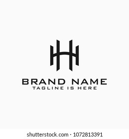 Letter H H logo icon design template elements