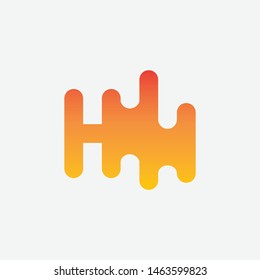 Letter H logo icon design template. abstract logo