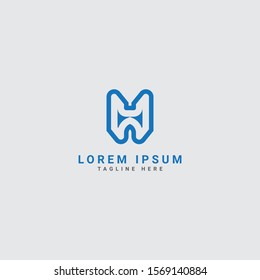 Letter H logo icon design template elements