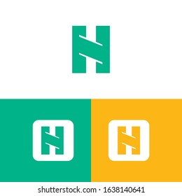 Letter H logo icon design template elements