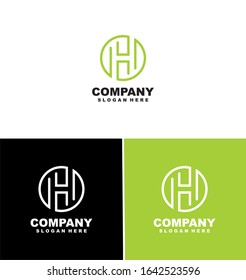 Letter H logo icon design template elements