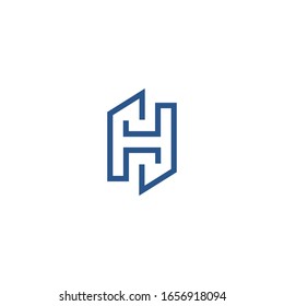 Elementos de plantilla de diseño de icono del logotipo de la letra H. Signo de color del vector.