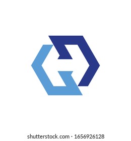 Letter H logo icon design template elements. Vector color sign.