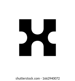Logo de la letra H. Diseño de iconos. Elementos de plantilla - signo vectorial
