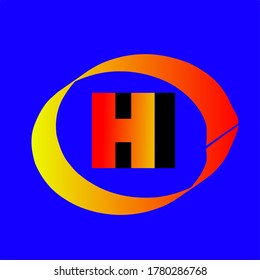 Elementos de la plantilla de diseño del icono del logotipo de la letra H