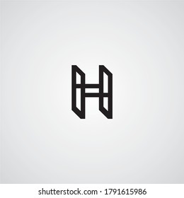 Letter H logo icon design template elements
