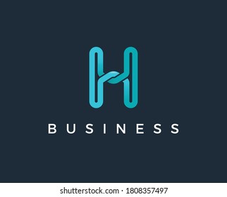 Letter H logo icon design template elements