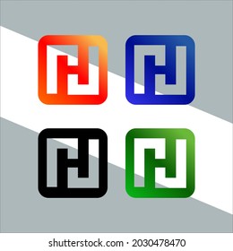 Letter H logo icon design template elements