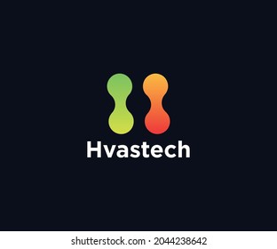 Letter H Logo icon Design Template Elements. H Letter Logo Science Technology.
