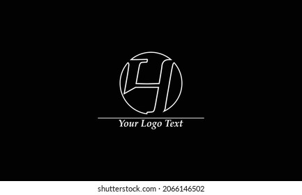 Elementos de la plantilla de diseño del icono del logotipo de la letra H