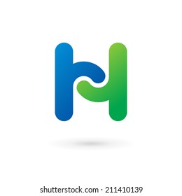 Letter H logo icon design template elements. Vector color sign.