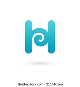 Letter H logo icon design template elements. Vector color sign.