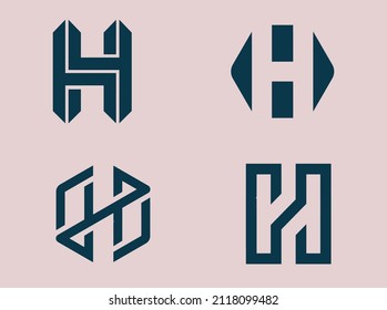 Icono del logotipo de la letra H elementos de plantilla de diseño,Icono único relacionado con el aeropuerto de alta calidad. Símbolos del aeropuerto aislados en fondo blanco