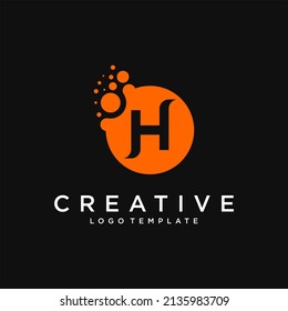 Elementos de la plantilla de diseño de iconos del logotipo de la letra H. Icono de vector abstracto.
