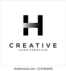 Letter H logo icon design template elements. Abstract vector icon.