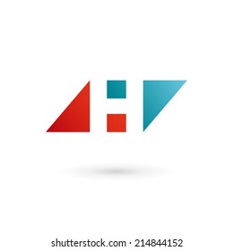 Letter H logo icon design template elements. Vector color sign.
