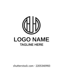 Plantilla de diseño de icono de logotipo de letra H