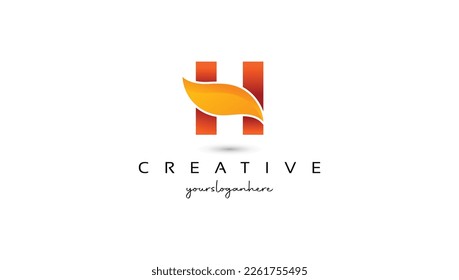 Letter H logo icon design template elements