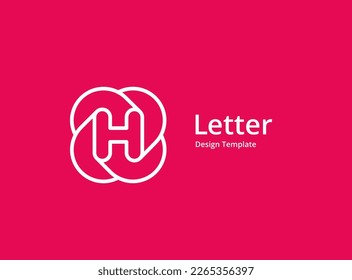 Letter H logo icon design template elements