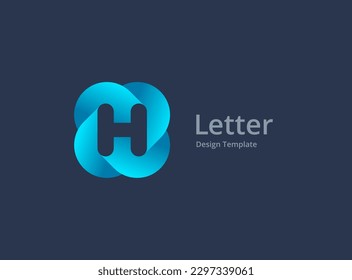 Letter H logo icon design template elements