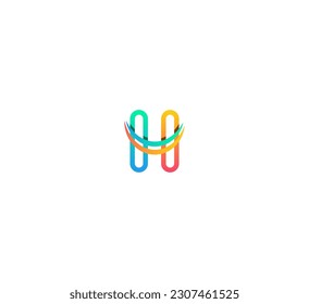 Letter H logo icon design template elements.