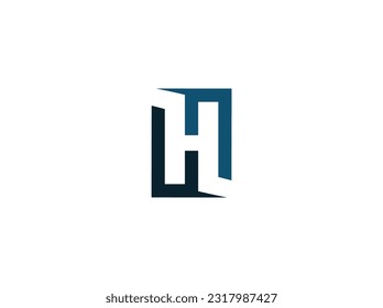 Letter H logo icon design template elements, Initials H logo design. Initial Letter Logo. Innovative high tech logo template, Letter H with circle space design. Creative minimalism logotype icon.