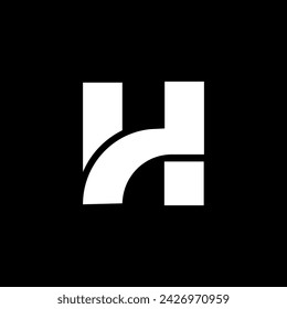 Letter H logo and icon design