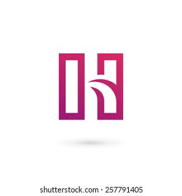 Letter H logo icon design template elements 